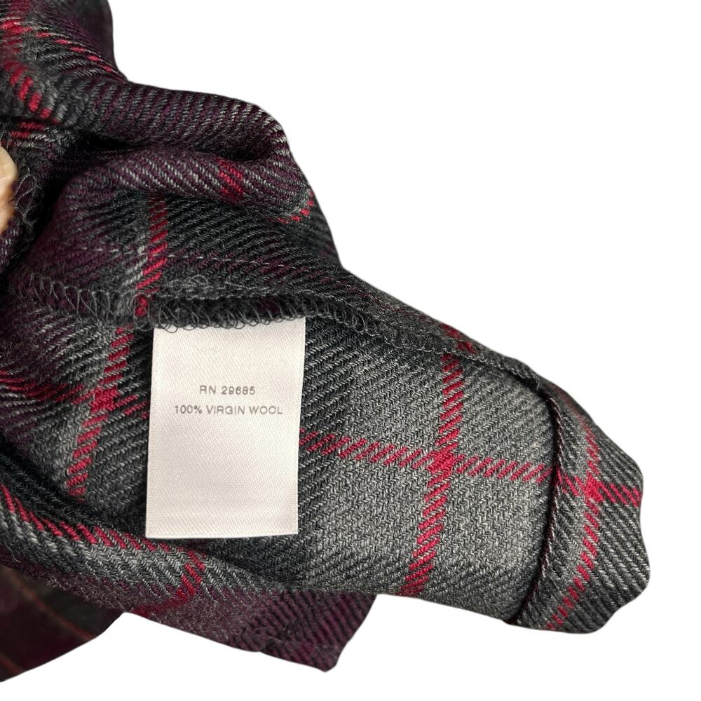Pendleton Plaid Button Front Shirt Jacket Womens Size L Purple Grey special wool - Picture 8 of 12